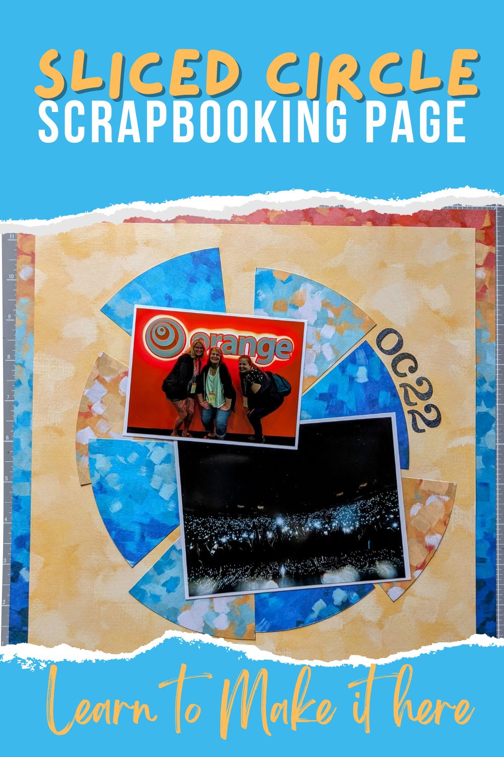 Sliced Circle Scrapbook Layout